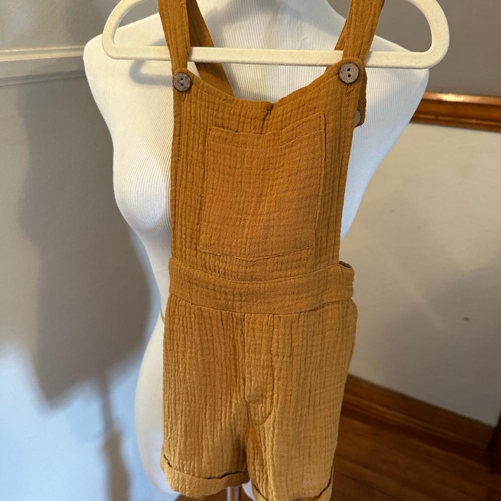 Mustard Burnt Orange Boys Overalls